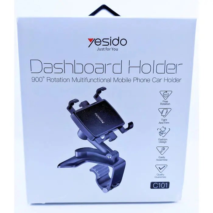 Yesido C101 Rearview Mirror 360 Rotating Hand Abs Flexible Stand Clamp Dashboard Phone Holder For Car