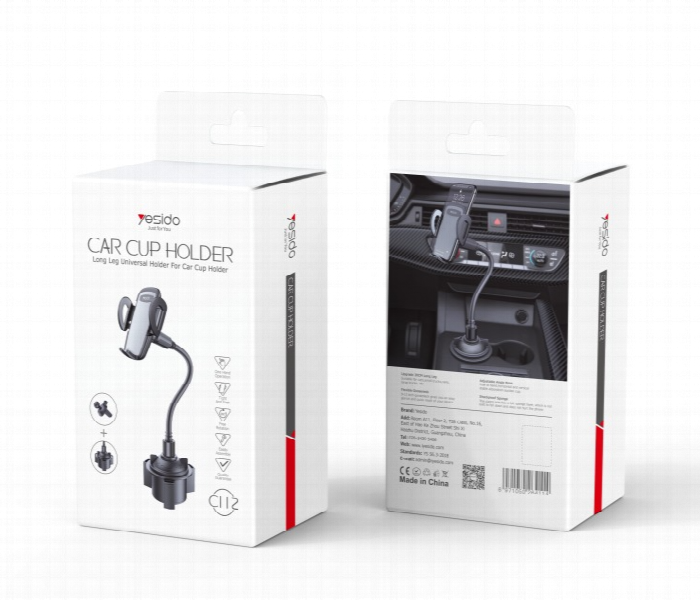 Yesido C112 Auto Extending Clamp Arm Long Flexible Arm Car Cup Phone Holder
