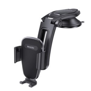 Yesido C130 Universal Suction Cup Car Phone Mount - 360° Telescopic Extendable Arm Dashboard & Windshield Holder