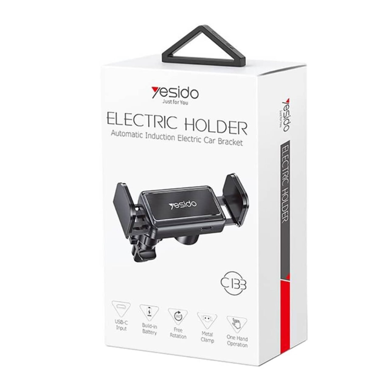 Yesido C133 New Design Electronic Clamp Arm Smart One Button Control For Car Mobile Phone Holder