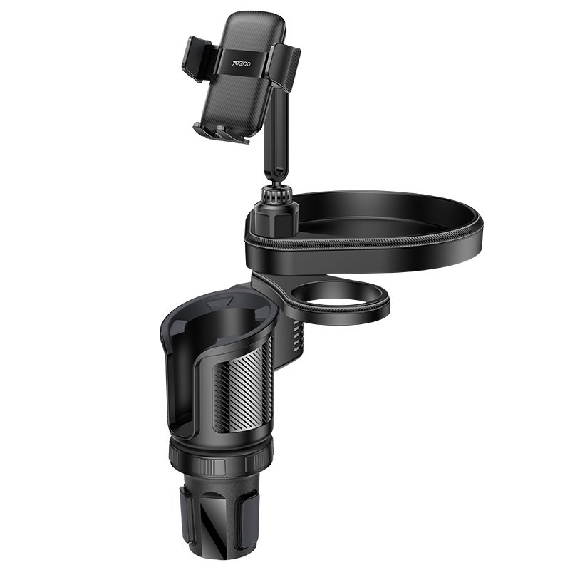 Yesido C173 Flat Carbon Fiber Texture Holder | with Hollow Silicone Dashboard Using Phone Holder