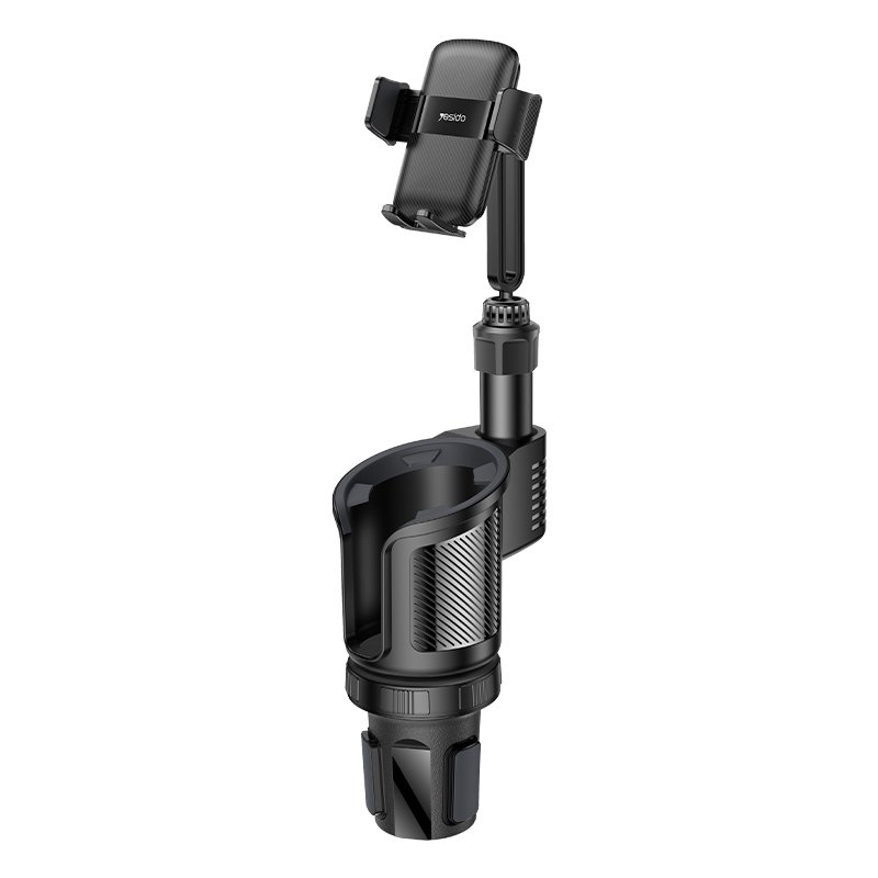 Yesido C173 Flat Carbon Fiber Texture Holder | with Hollow Silicone Dashboard Using Phone Holder
