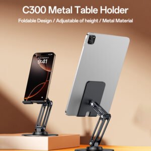 Yesido C185 Adjustable Height Aircooled Foldable Desktop Supporter Holder Metal Laptop Tablet PC Stand