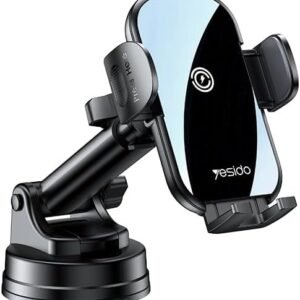 Yesido C197 15W Fast Charging Wireless Car Charger | 360 Rotating Suction Cup Air Vent | Phone Holder