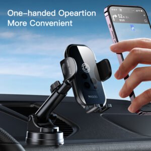 Yesido C197 15W Fast Charging Wireless Car Charger | 360 Rotating Suction Cup Air Vent | Phone Holder