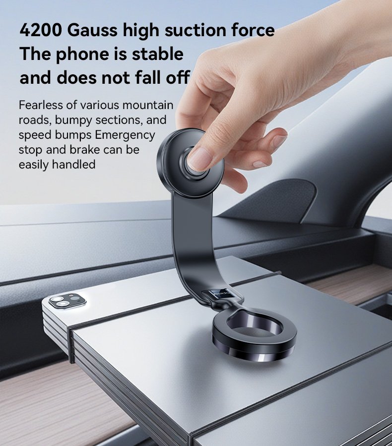 Yesido C217 Bendable Memory Alloy Car Phone Mount - 360° Rotating Dashboard & Windshield Magnetic Holder