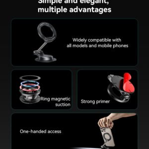 Yesido C218 360 Two-axis Rotation Strong Adhesion One-handed Access Rotate Magnetic Phone Holder