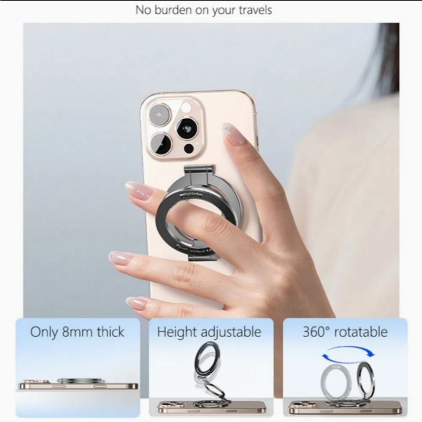 Yesido C229 Y60 Three-axis Rotation Zinc Alloy Ulti-anale Support Double-Sided Magnetic Ring Phone Holder