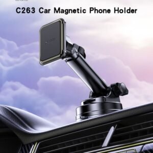 Yesido C263 360 Rotating Base Strong Suction Cup Telescopic Clamp Arm Design Car Magnetic Phone Holder