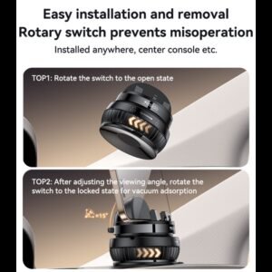 Yesido C272 360 Rotation One-touch Locking Nano Vacuum-level Suction Cup Dashboard Phone Holder