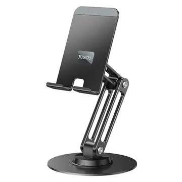 Yesido C300 360 Rotating Base Foldable Design Adjustable of Height Aluminum Alloy Metal Table Phone Holder