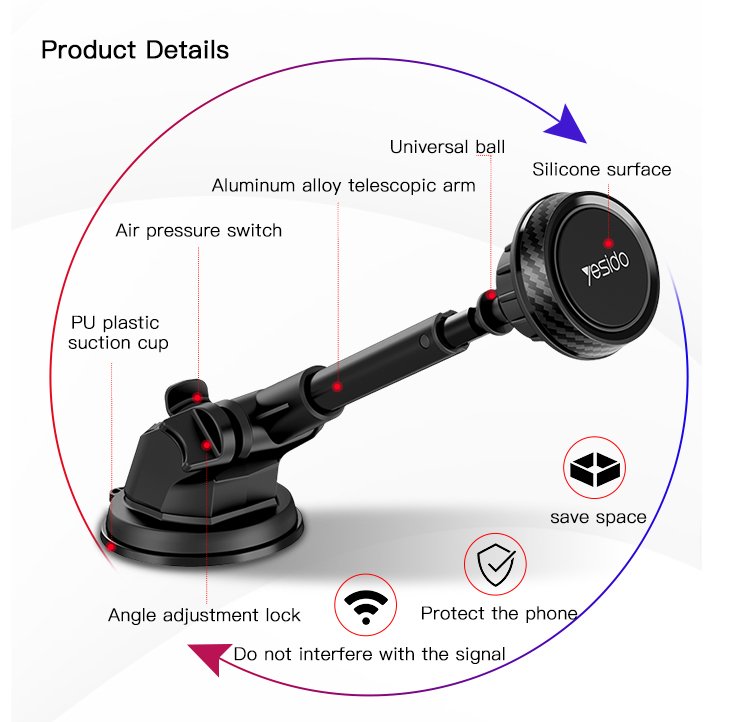 Yesido C67 - Holders & Mounts