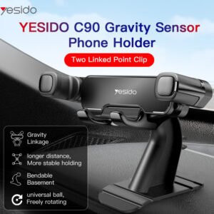 Yesido C90 Car Gravity 360 Degree Universal Dashboard Moblie Phone Holder | Gravity Sensor Phone Holder
