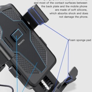 Yesido C94 Easily Using Adjustable Mount Cellphone Holder For Bicycle Silicon Tape Bike Mobile Phone Holder