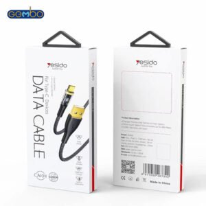 Yesido CA104 IPH-TC 2.4A Data cable -IOS 1.2M 1.2m TPE+PC transparent gold braided data…