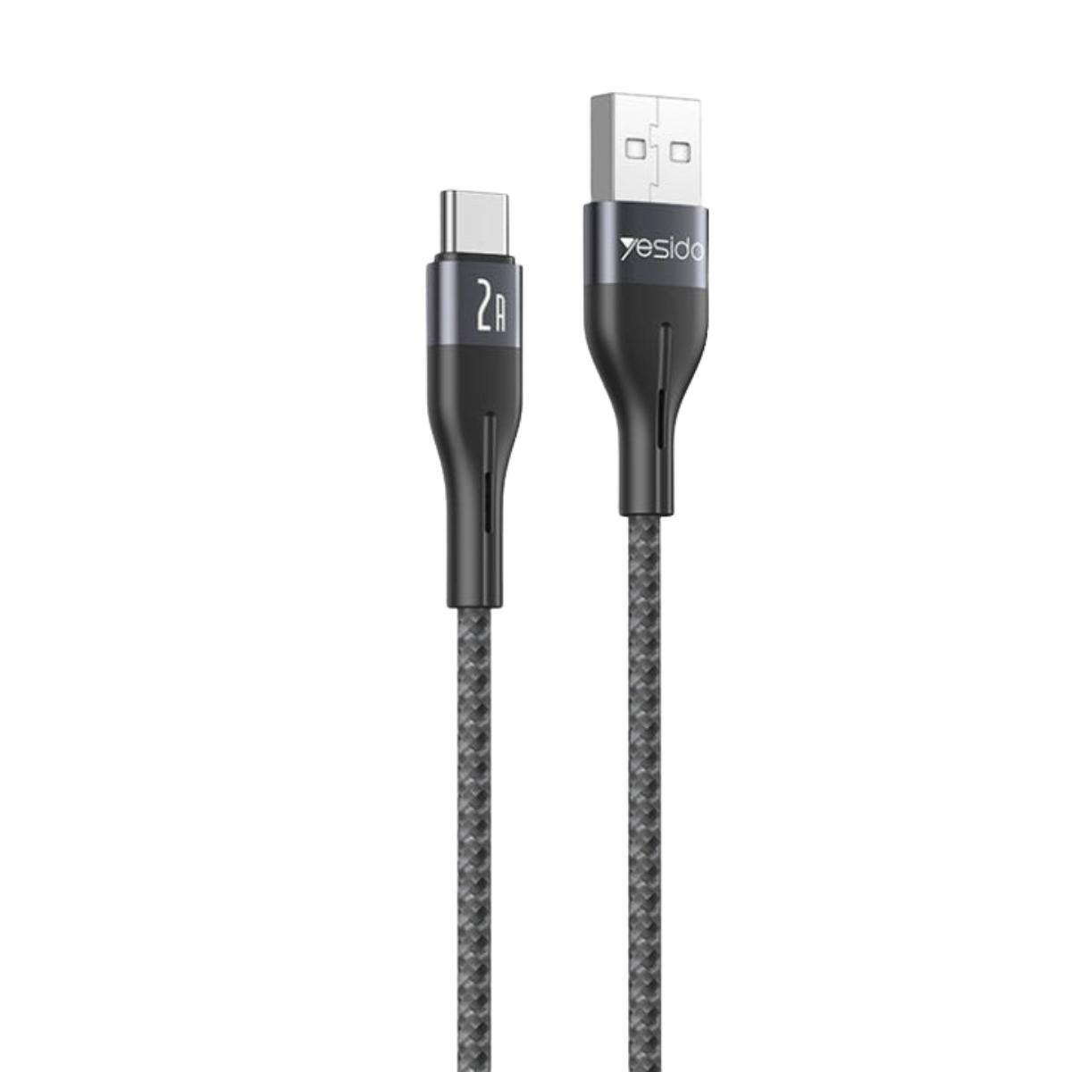 Yesido CA121-TC USB Data Cable 1M 1 Meter Aluminum Alloy + Cotton Cable