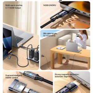 Yesido CA136C Yesido 1.2M 60W Fast Charging Type-C to Type-C&Watch High-density Braided 2 in 1 Data Cable