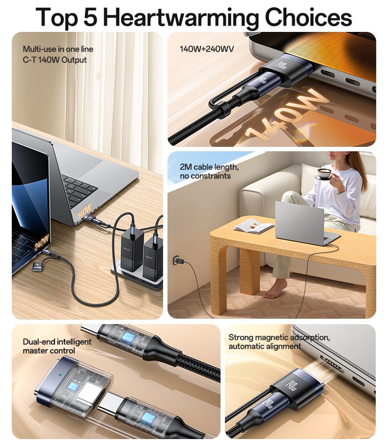Yesido CA136C Yesido 1.2M 60W Fast Charging Type-C to Type-C&Watch High-density Braided 2 in 1 Data Cable