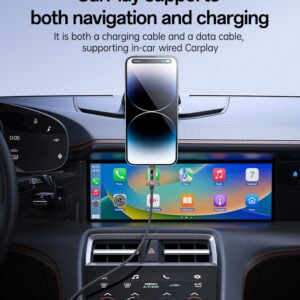 Yesido CA137C 1.2Meter 66W Fast Charging USB to Type-C Streamer Light Support CarPlay Zinc Alloy Data Cable