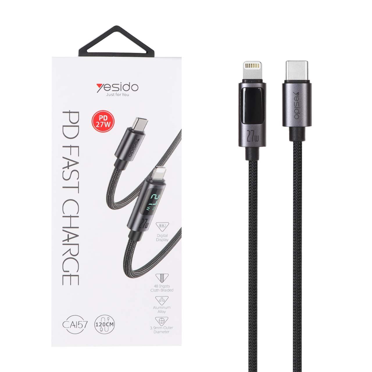 Yesido CA157 27W C to L Data Cable 1.2M 1.2Meter TC to Lightning