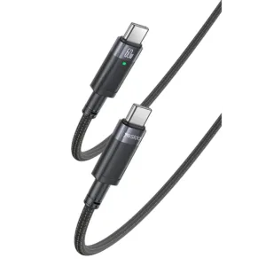 Yesido CA160 Aluminum Alloy Shell 60W Fast Charging Type-C To Type-C Auto Disconnecting Charging Data Cable