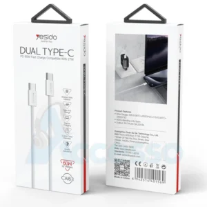 Yesido CA163 1.2 Meters 60W Fast Charging Cloth Braided Design TC to TC Data Cable For IP