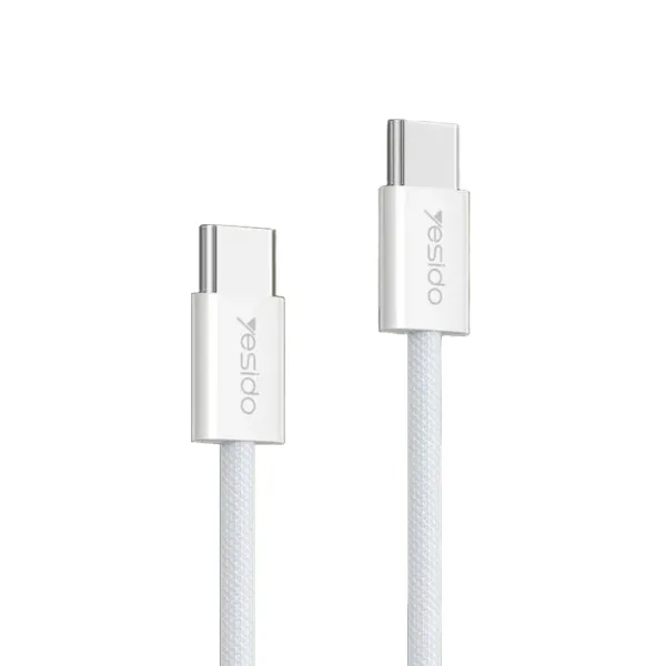Yesido CA164 2 Meters 60W Fast Charging Cloth Braided Design TC to TC Data Cable For IP