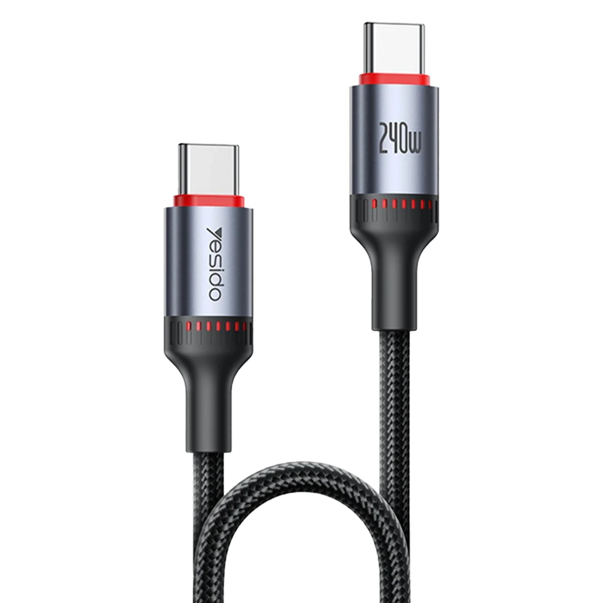 Yesido CA185 240W Ultra-Fast Type-C to Type-C Cable 1.2M - PD 3.1 Fast Charging & 480Mbps Data Transfer Cord