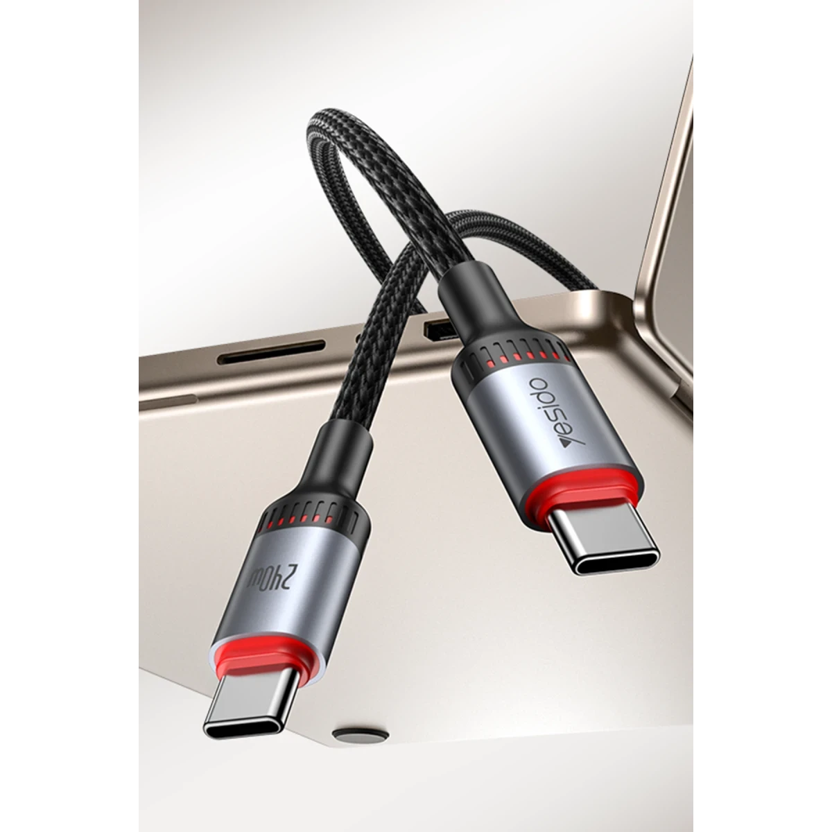 Yesido CA185 240W Ultra-Fast Type-C to Type-C Cable 1.2M - PD 3.1 Fast Charging & 480Mbps Data Transfer Cord