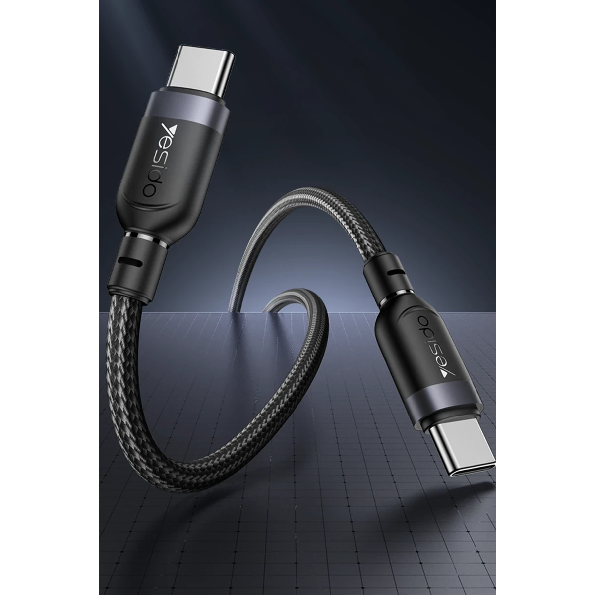 Yesido CA190 1.2M PD 60W Fast Charging Type-C To Type-C Max With 480Mbps Data Transfer Braided Data Cable