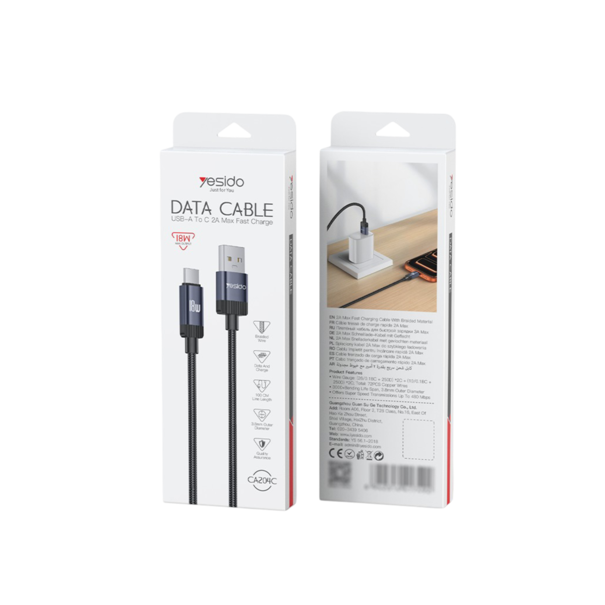 Yesido CA204C USB-C data cable
