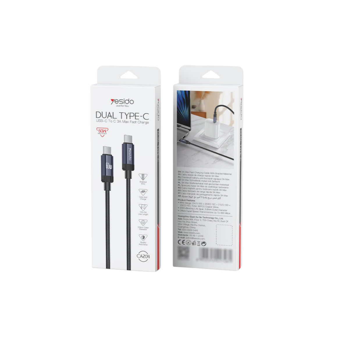 Yesido CA204 C-C PD data cable