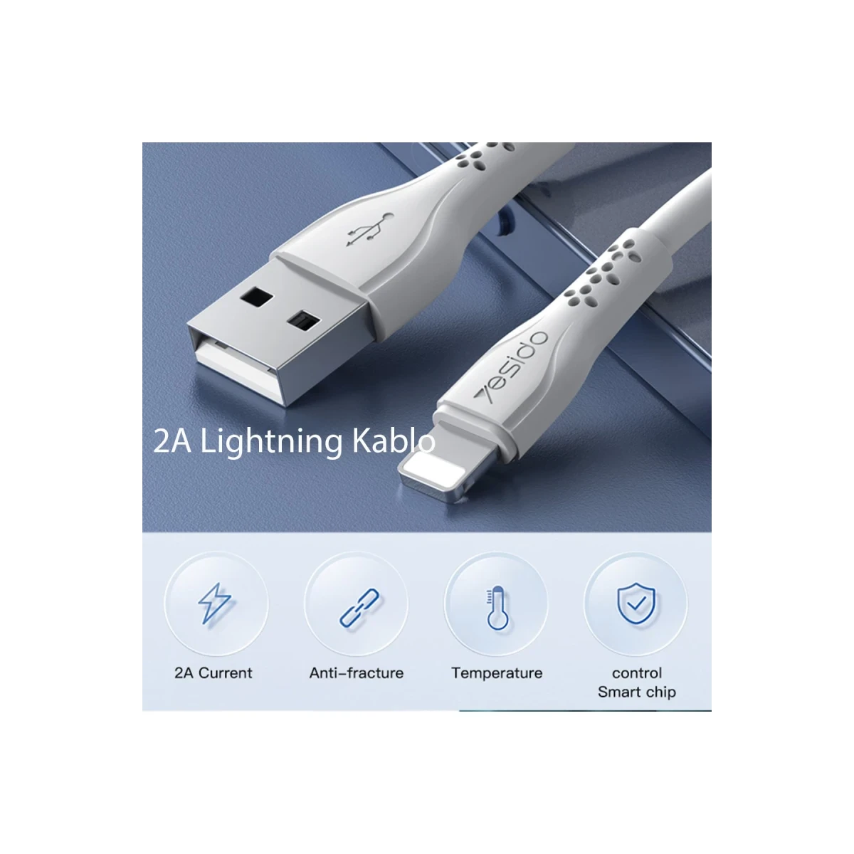 Yesido CA71 L-C Data cable TPE Cable Colors: Black, white Compatible: For ios devices…