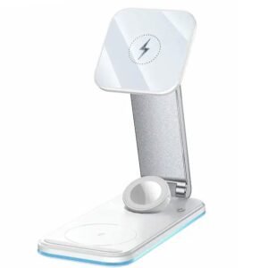 Yesido DS17 High Quality Magnetic 3 In 1 Foldable Desktop Wireless Charging Dock Stand Charger For Iphone