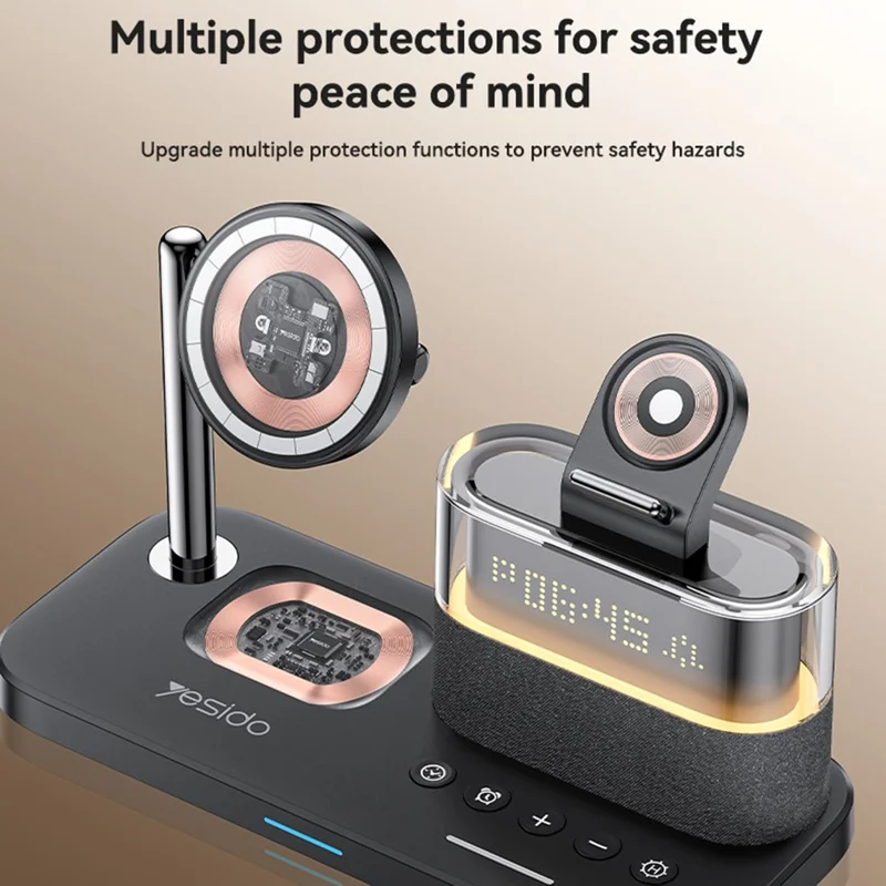 Yesido DS37 6-in-1 Desktop Wireless Charger