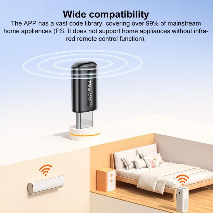 Yesido EC26L Smart Phone Mini Infrared Universal Contro USB-L