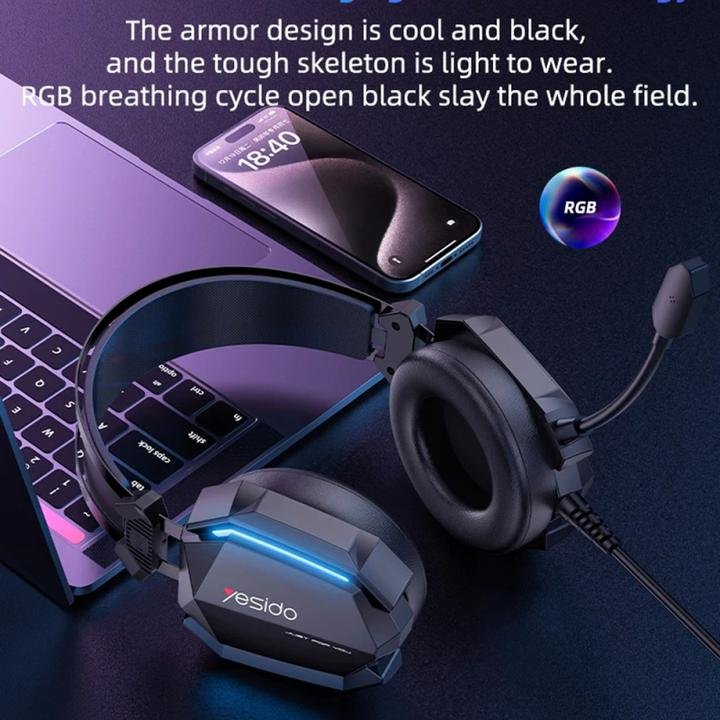 Yesido EK03 3.5mm Gaming Headset 1.Material: PC+AB+PU