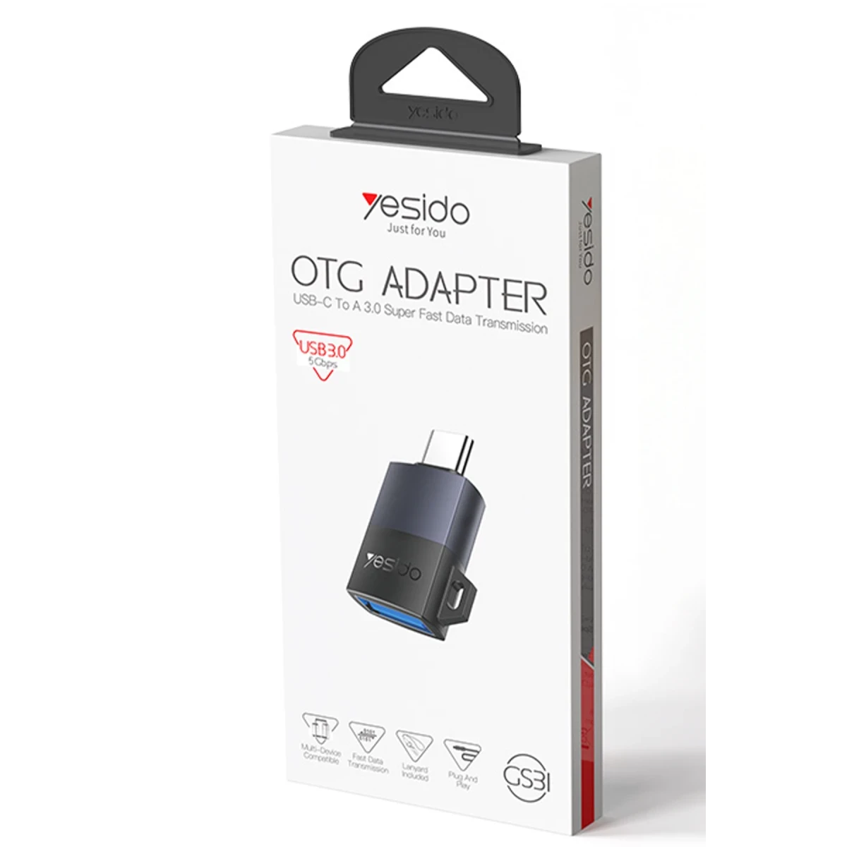 Yesido GS31 OTG TYPE-C to USB-A USB interface: USB3.0 Transmission speed: 5Gbps