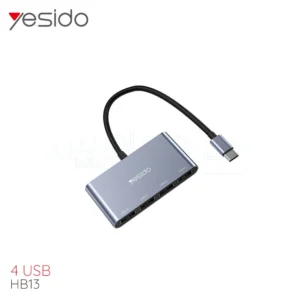 Yesido HB13 Hot Aluminum Alloy USB C Type-C Plug to 4 USB Ports For Laptop USB Hub