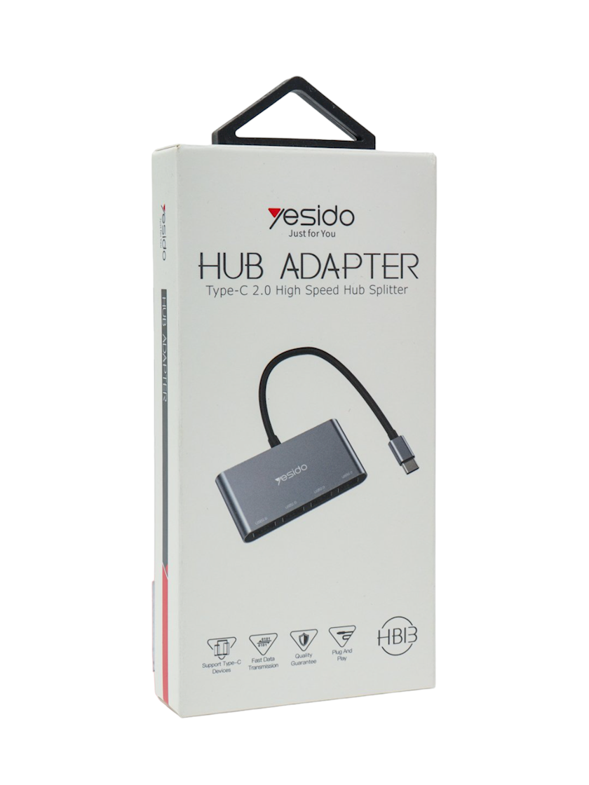Yesido HB13 Hot Aluminum Alloy USB C Type-C Plug to 4 USB Ports For Laptop USB Hub