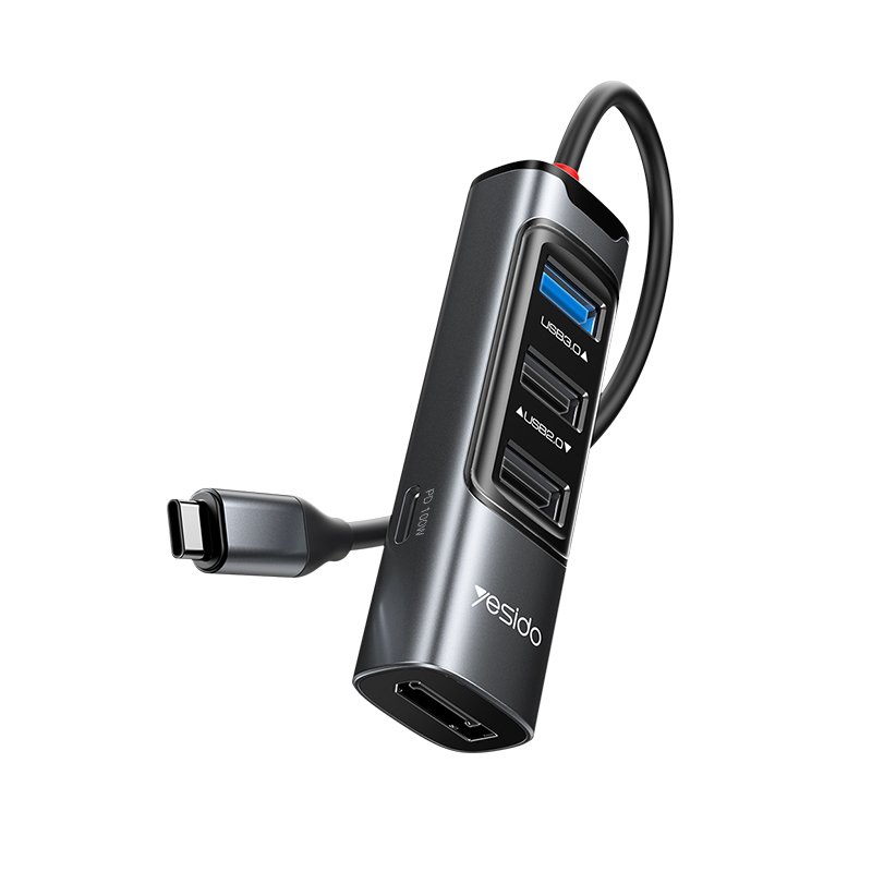 Yesido HB23 5 IN 1 USB C HUB | PD 100W For Laptop Tablet Mobile Phone Support OTG Function Adapter