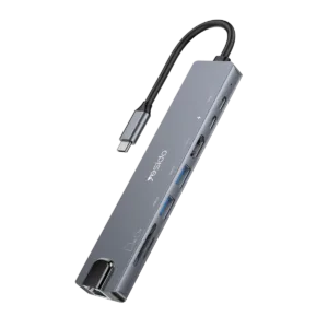 Yesido HB27 Aluminum Alloy PD100W Fast Charging Eight In One Type-C Interface Expansion Dock USB Hub
