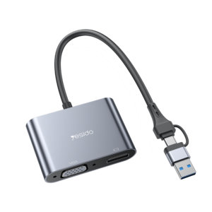 Yesido HM15 Ultra-low Latency TC & USB Dual System Compatible Computer Split Screen Laptop Screen Splitter