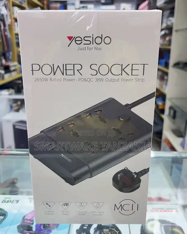 Yesido MC11 2 Meter Long Multi Port Home Using Pull Up Max 2650W Power Track Power Socket