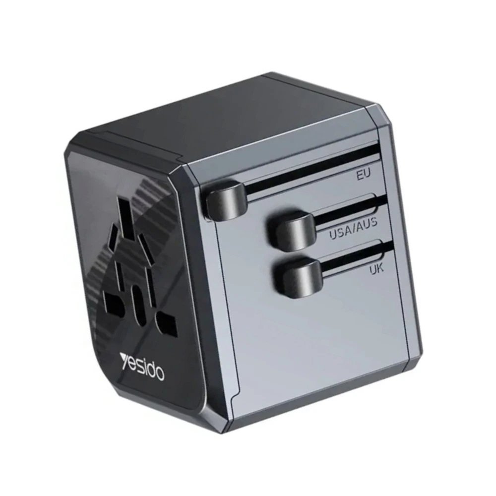 Yesido MC24 4 USB & Universal Charger plug Adapter AC for CN/US/EU/UK/AU plug convertor…