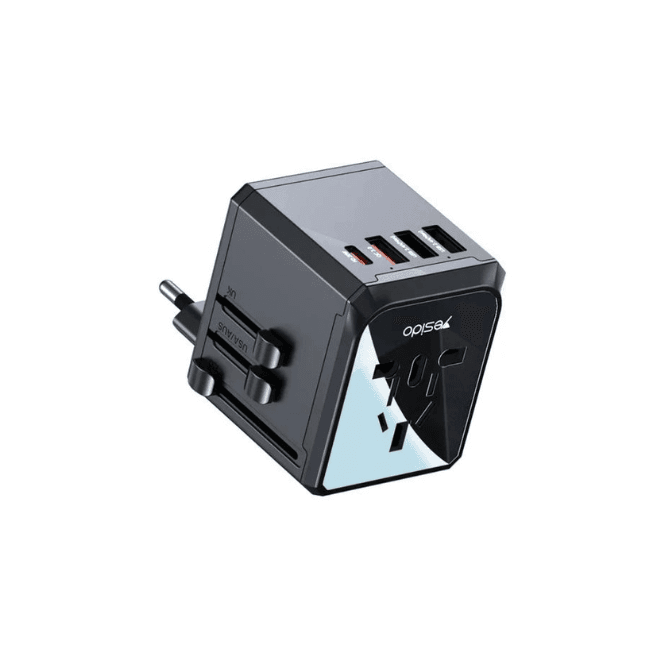 Yesido MC24 4 USB & Universal Charger plug Adapter AC for CN/US/EU/UK/AU plug convertor…