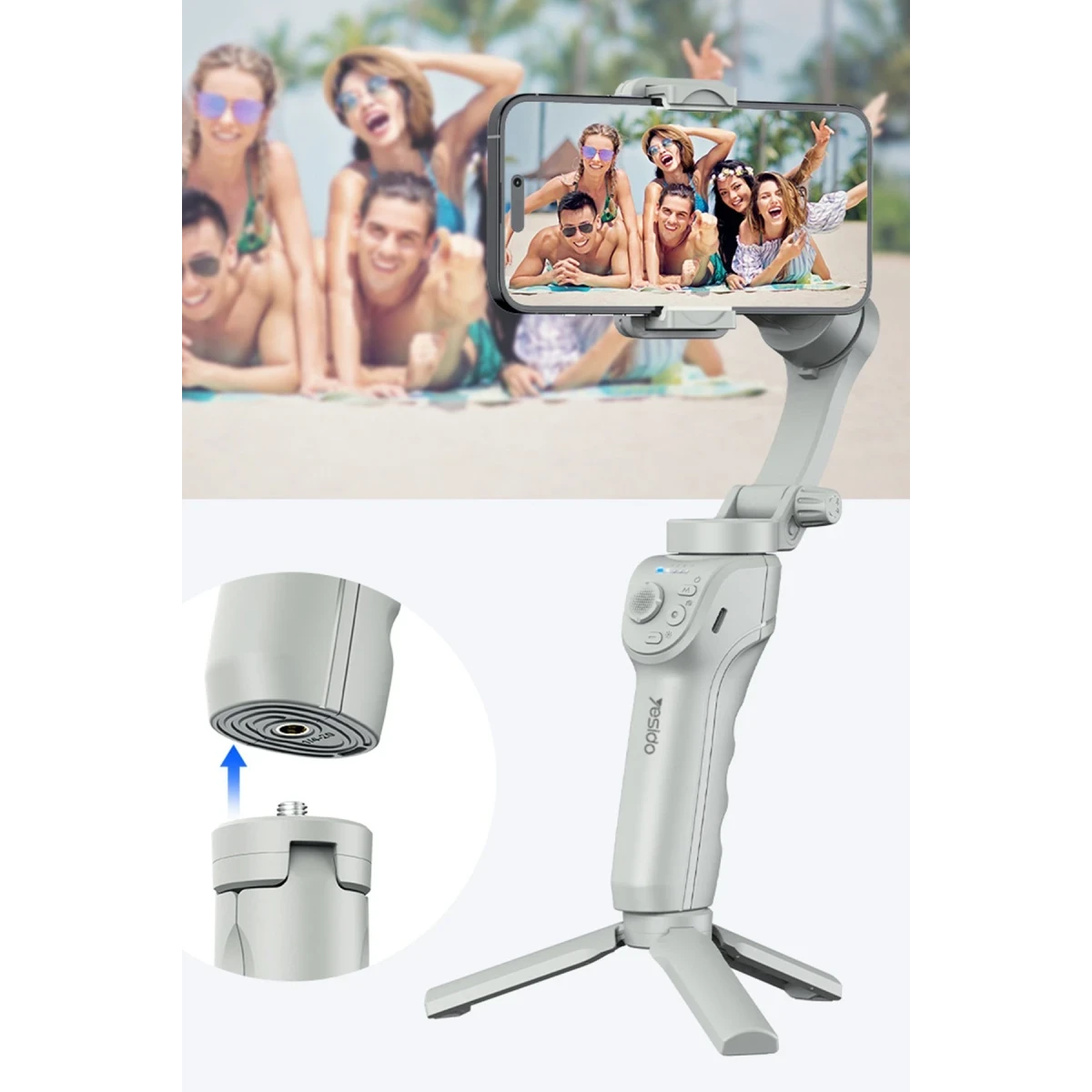 Yesido SF18 Phone Gimbal Stabilizer 360 Ai Auto Face Tracking Handheld Selfie Stick Tripod Tracking Gimbal