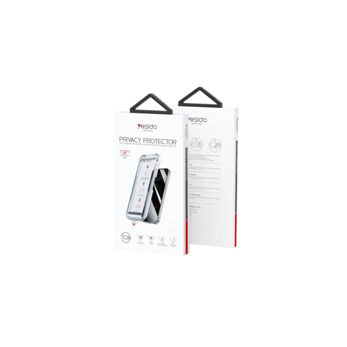 Yesido TG18 Privacy protector (6.1 INCH) IP 12/12Pro/IP 13/13Pro/14 (6.7 INCH )