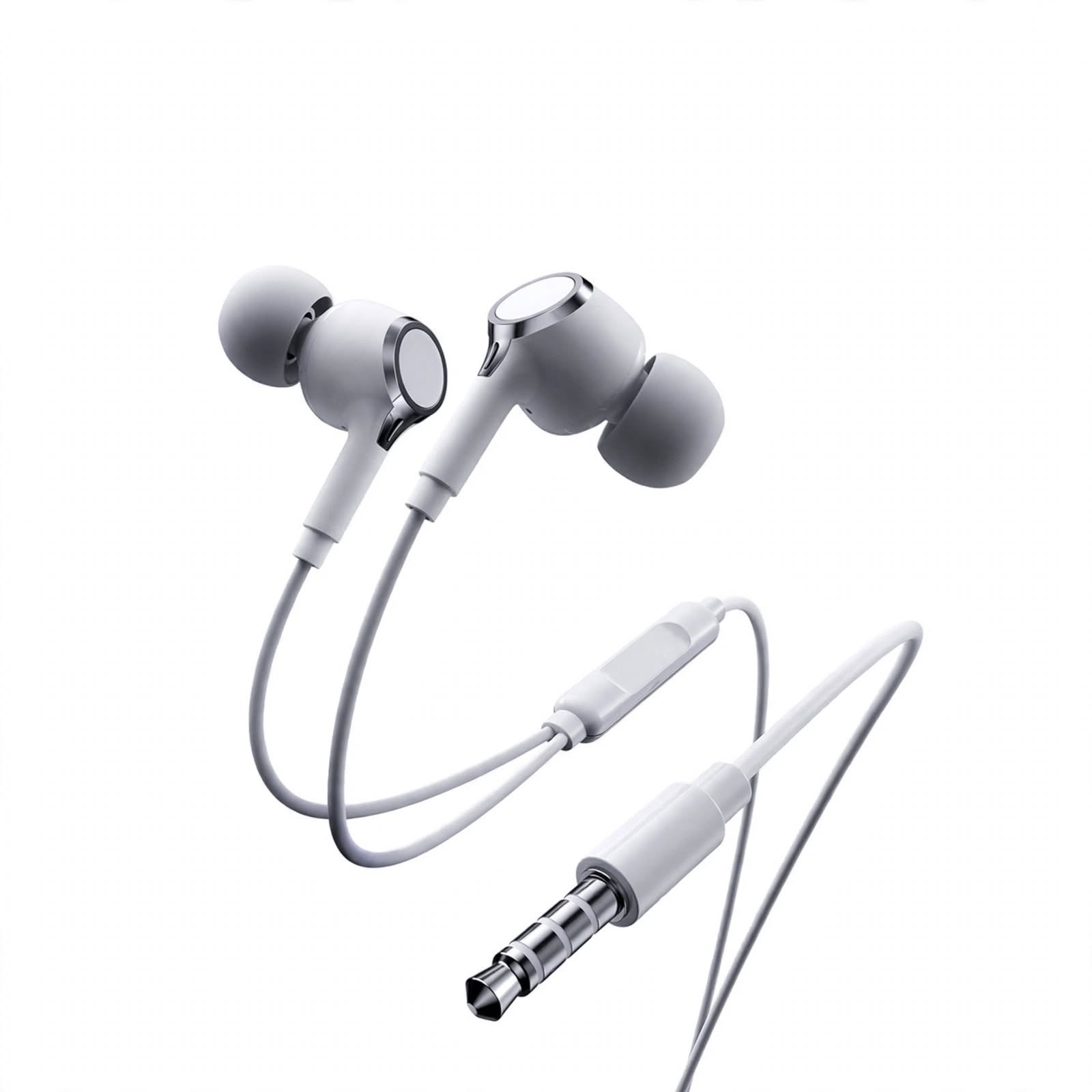 Yesido YH53 Black And White Three-button Remote HD Call Design In-ear 3.5mm Interface Wired Earphone