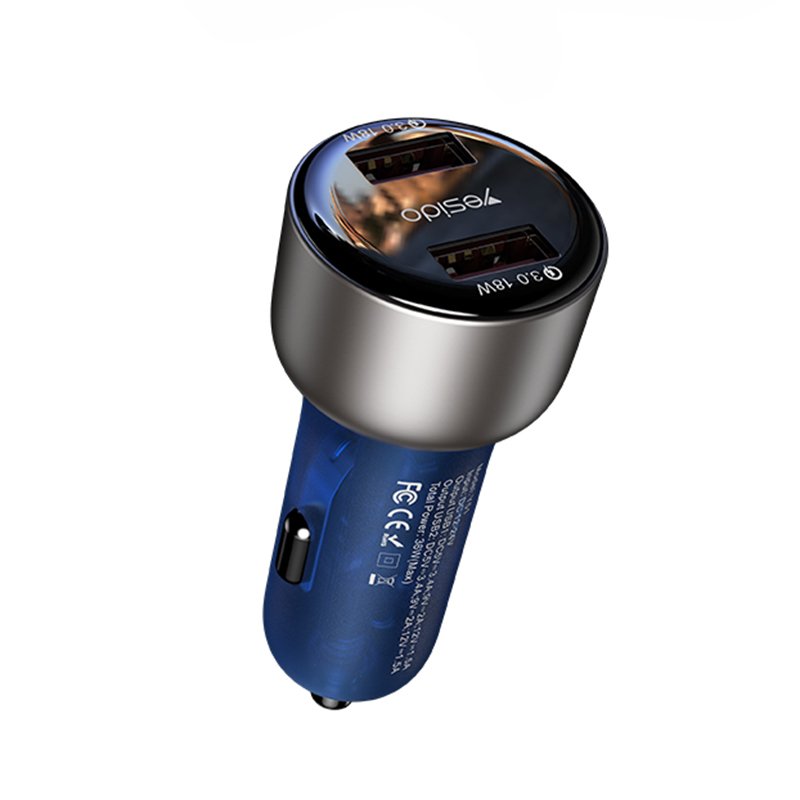 Yesido Y51 Car Charger | QC 18W USB 2Ports Fast Charging Car Charger